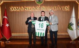 Bursaspor yönetiminden Başkan Aydın’a ziyaret